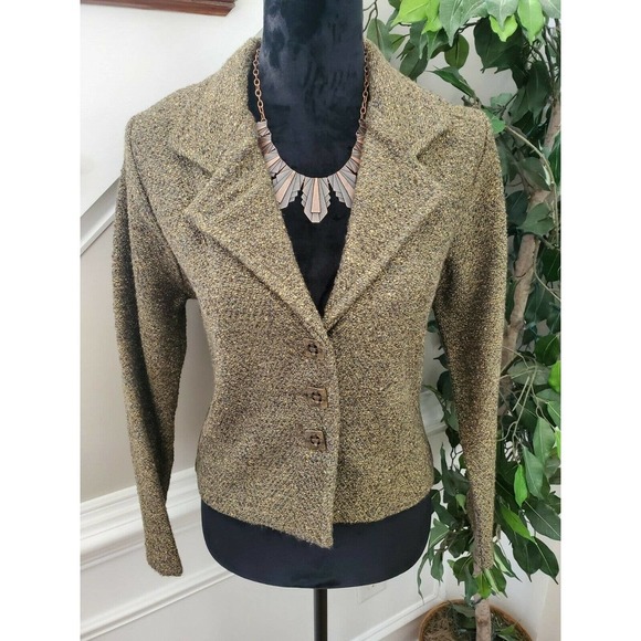 Vintage Beluva Brown LongSleeve Three Buttons Single Breasted Notch Lapel Blazer - Picture 2 of 12